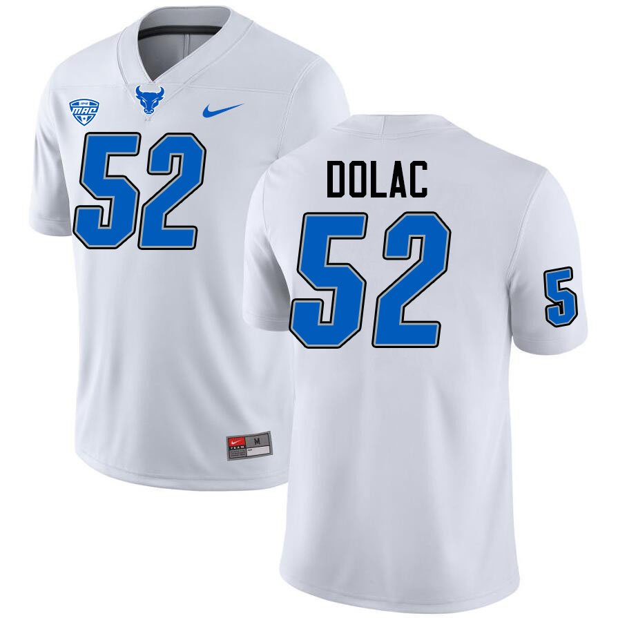 Shaun Dolac UB Bulls Jersey,University Of Buffalo Bulls #52 Shaun Dolac Jersey Youth-White